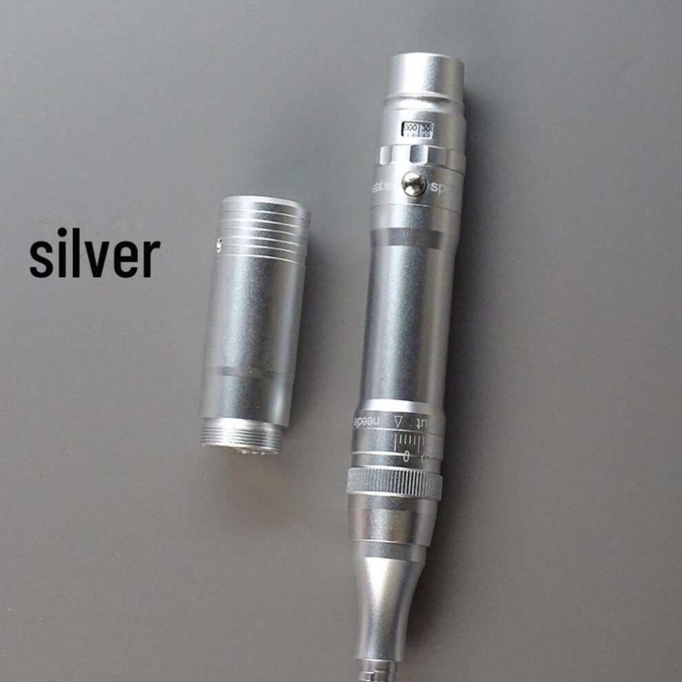 (silver) "all-in-one Rechargeable Tattoo Machine For Eyebrow, Lip, And Eyeliner With Battery And Polishing
