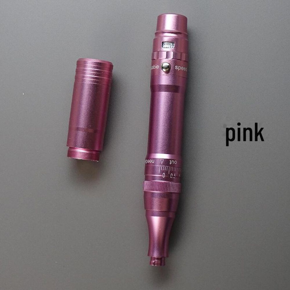 (pink) "all-in-one Rechargeable Tattoo Machine For Eyebrow, Lip, And Eyeliner With Battery And Polishing