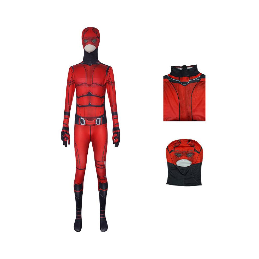 (Adult XL) Cosplay Daredevil Costume Battle Suit Jumpsuit Halloween Cosplay Costume Movie