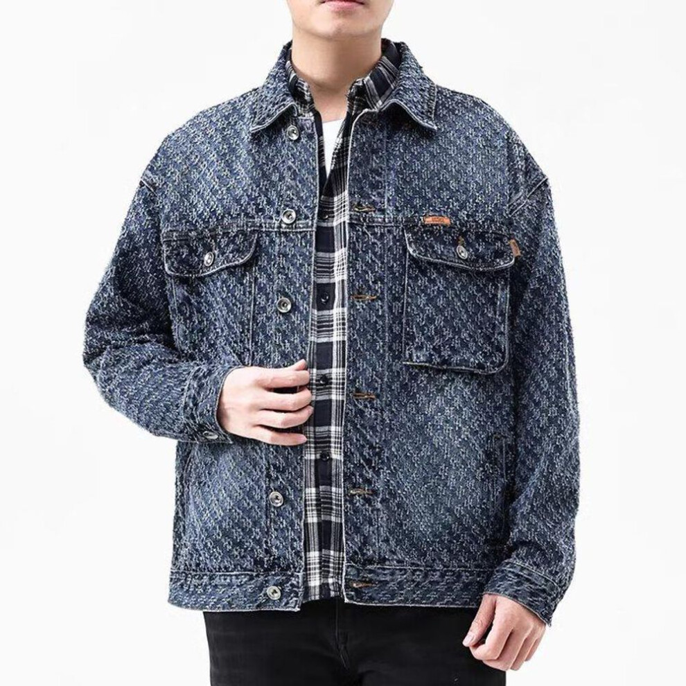 (2XL) "men's Luxury Denim Workwear Jacket - Spring 2023 Edition