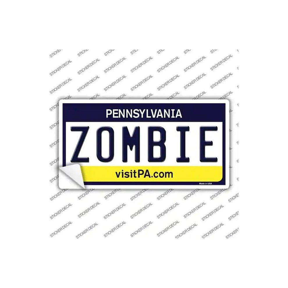 Smart Blonde Lp-6699S-Xl Zombie Pennsylvania State Novelty Sticker Decal - Extra Large 792636459313