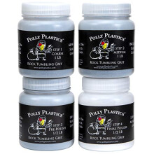 Kit de recharge pour pon age et polissage Polly Plastics Rock Tumbler, 4 tapes, pour le polissage et le polissage des pierres et des pierres pr
