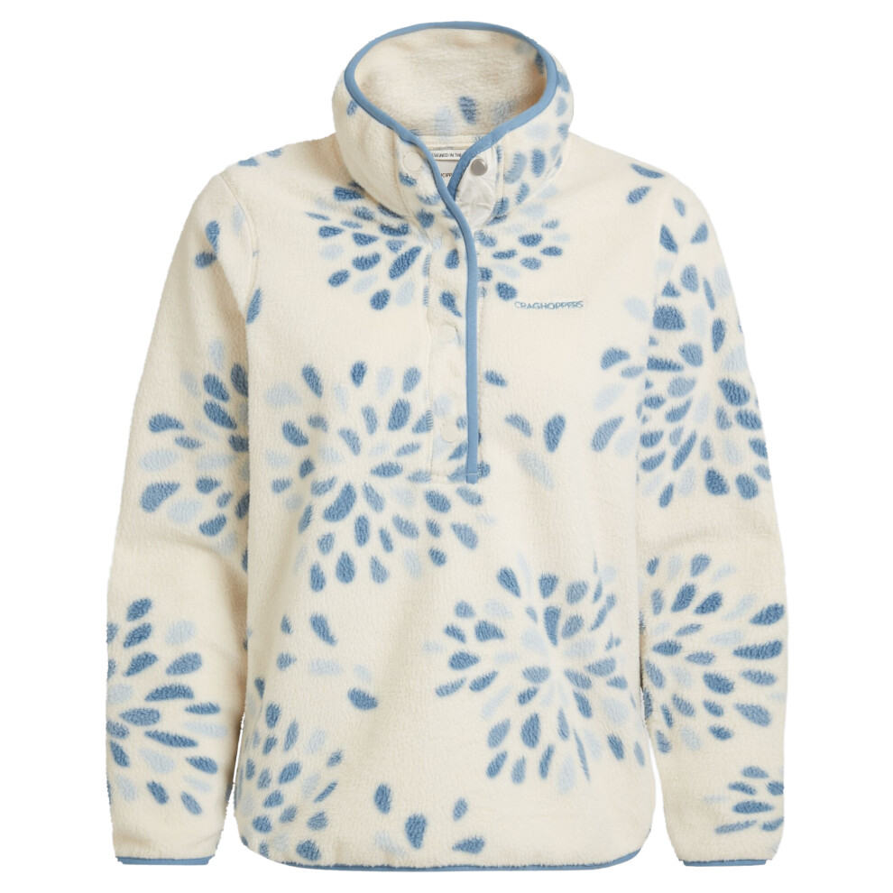 (12 UK, Sky) Craghoppers Womens/Ladies Rosemary Floral Overhead Fleece Top