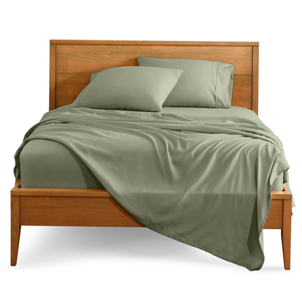 Parure de lit California King Bare Home - Draps en microfibre ultra-douces 1800 g - Double brossage - Poches profondes - Ajustement facile - Ensemble