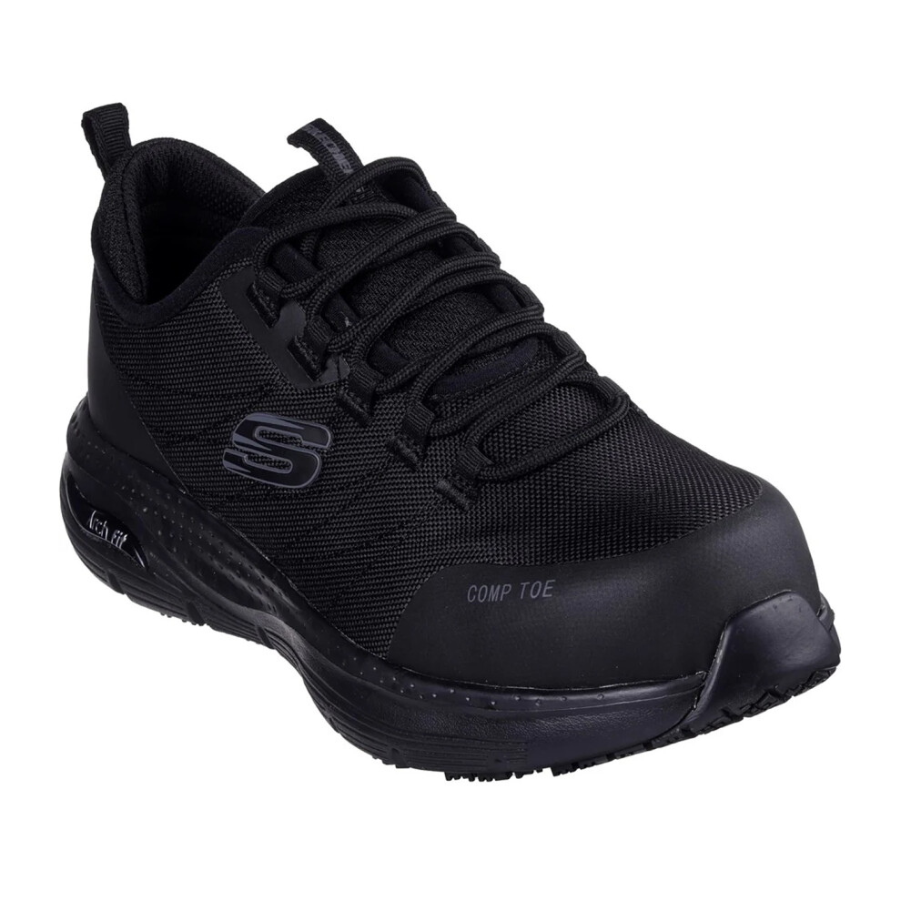 (8 UK, Black) Skechers Womens/Ladies SR Ebinal Arch Fit Safety Trainers