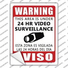 Smart Blonde P-1702s-XL Warning This Area is Under Video Surveillance Novelty Rectangle Sticker Decal - Extra Large
