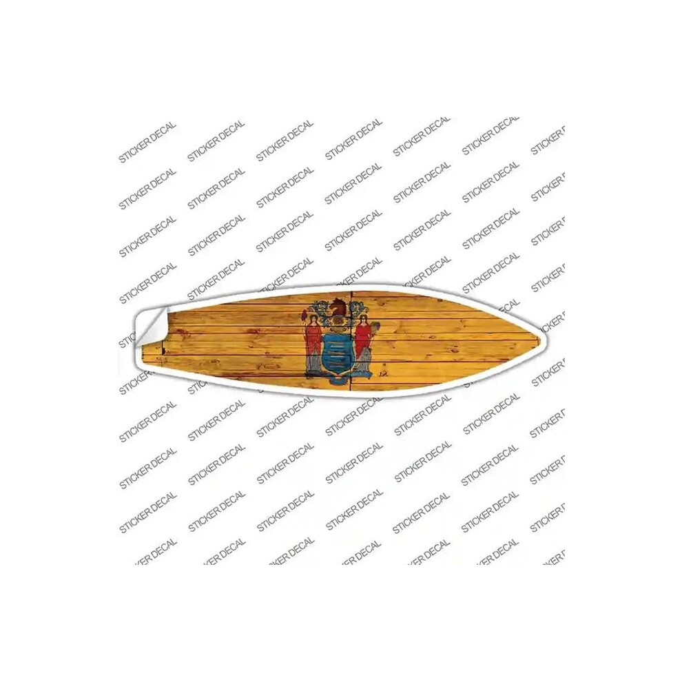 Smart Blonde Sb-129S-L Jersey State Flag Novelty Surfboard Sticker Decal - Large 792636463785