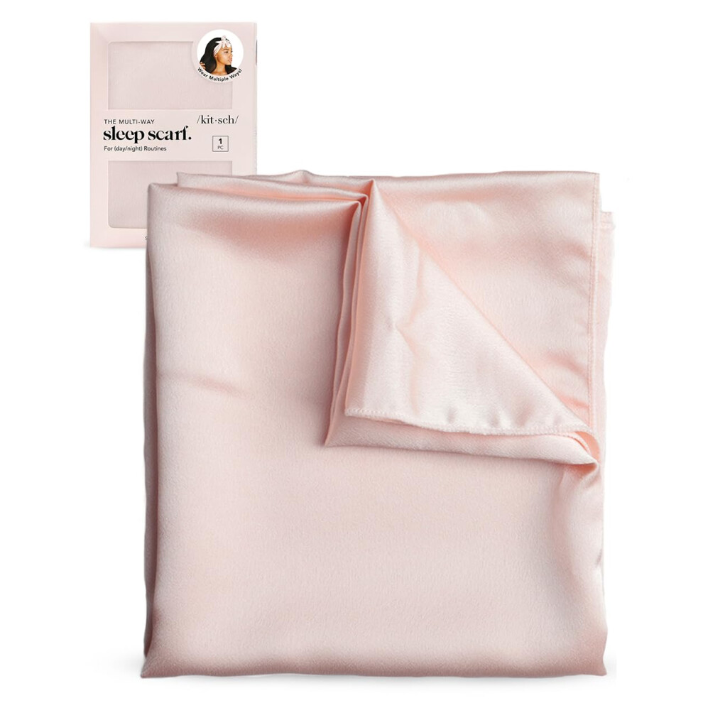 Foulard en satin multi-usages Kitsch pour femme - Foulard en soie douce pour dormir Foulard rose pour cheveux de femme Couvre-chef    l   gant pour f
