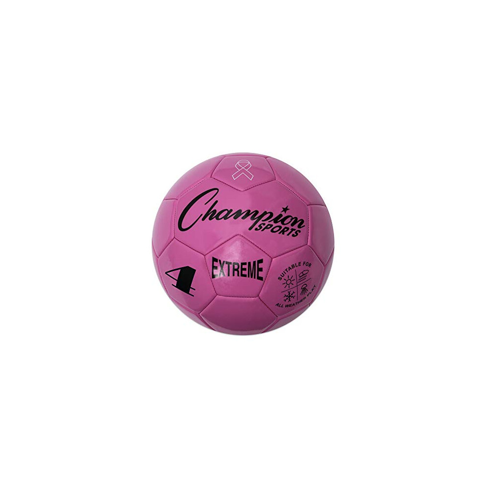 champion Sports Extreme Series Soccer Ball, Size 4 - Youth League, All Weather, Soft Touch, Maximum Air Retention - Kick Balls for Kids 8 - 12 - comp