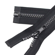 YaHoGa 2PCS #5 29 Inch Αποσπώμενοι Φερμουάρ για Ράψιμο Μπουφάν Μαύρο Πλαστικό (29" 2τεμ)