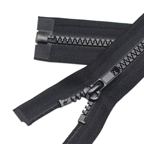 YaHoGa 2PCS #5 29 Inch Αποσπώμενοι Φερμουάρ για Ράψιμο Μπουφάν Μαύρο Πλαστικό (29" 2τεμ)