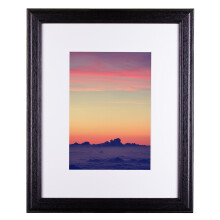 Craig Frames Wiltshire 236, Simple Black Hardwood Picture Frame with Single White Mat - Displays a 16 x 22 Inch Print with the Mat or 20 x 26 Inch wi