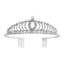 Tiana Crown Fairy Hodmother Rapunzel Costume Tiara for Women Princess Peach Bride Diaries - Vofler Silver Coronas Para 15 Aos Accessoires de chev