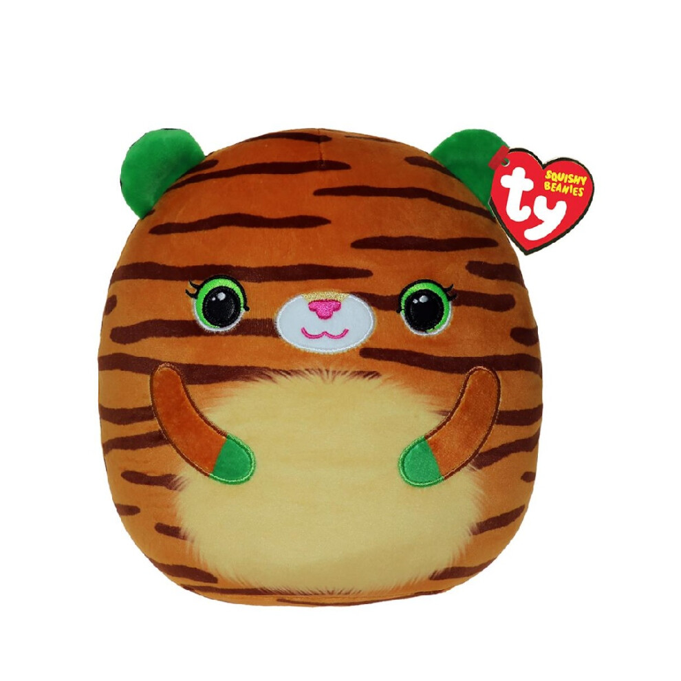 Ty Squish-A-Boo 10" Tiggy Tiger Adorable Cuddly Plush