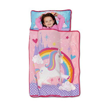 Baby Boom Funhouse Unicorn Kids Nap Mat Set - Inclusief kussen en fleecedeken - Ideaal voor meisjes die een dutje doen tijdens de kinderopvang of kleu