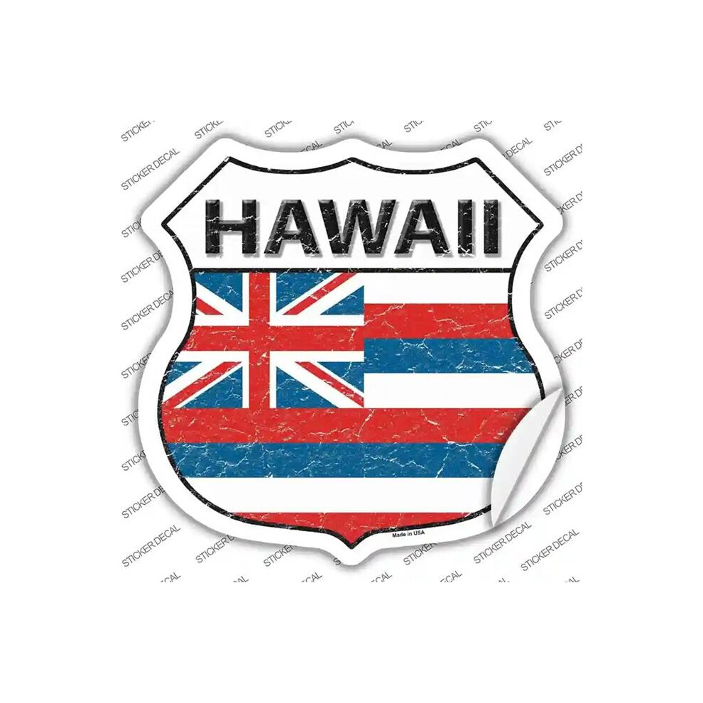Smart Blonde Hs-119S-Xl Hawaii Flag Novelty Highway Shield Sticker Decal - Extra Large 792636469664