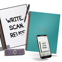 Rocketbook Core Wiederverwendbares Smart-Notizbuch. Innovatives, umweltfreundliches, digital vernetztes Notizbuch mit Cloud-Sharing-Funktionen. Gepunk