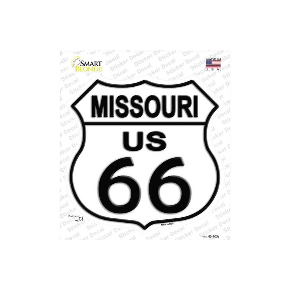 Smart Blonde Hs-105S-M Missouri Route 66 Novelty Highway Shield Sticker Decal - Medium 792636469626