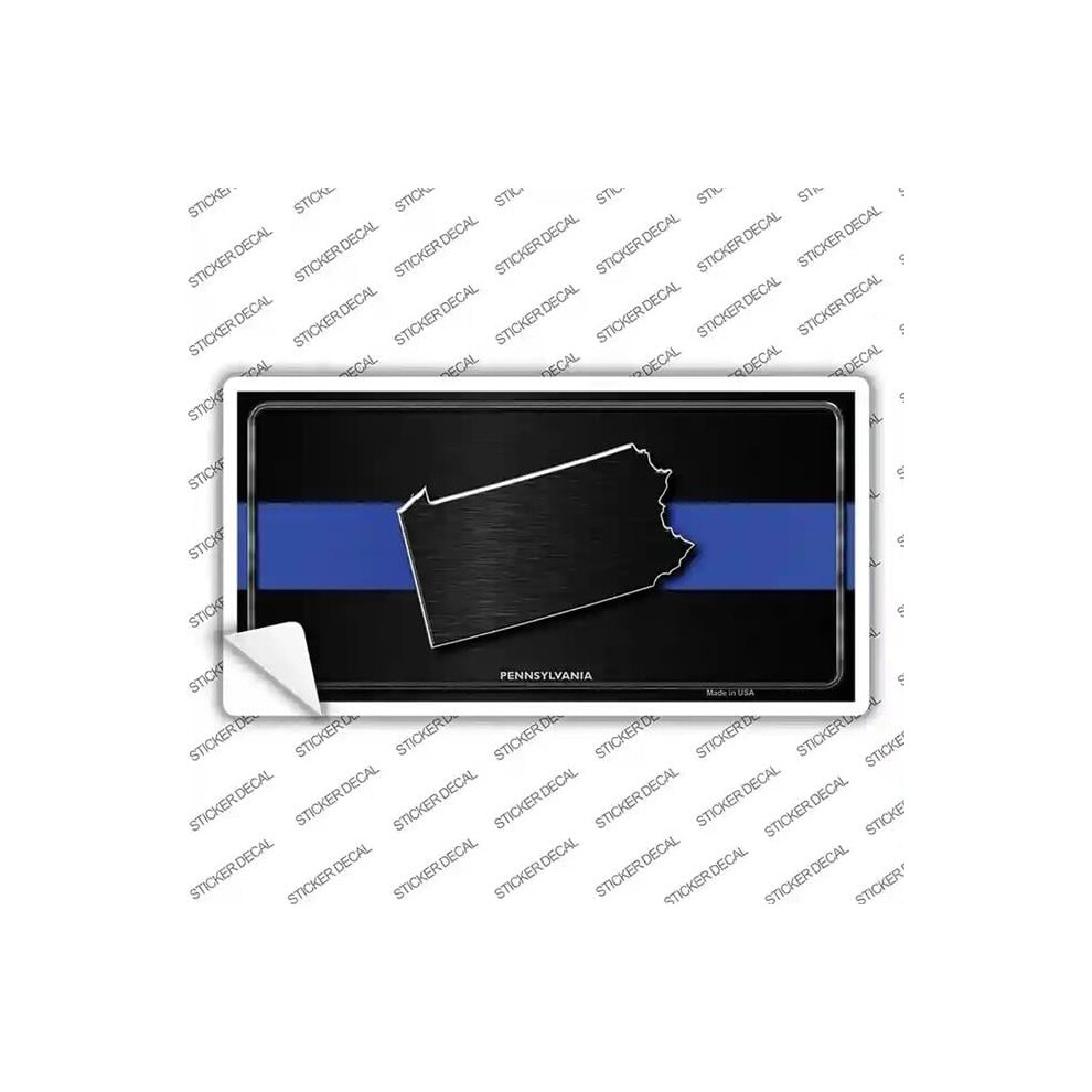 Smart Blonde Lp-8920S-L Pennsylvania Thin Line Novelty Sticker Decal - Large Blue 792636486609