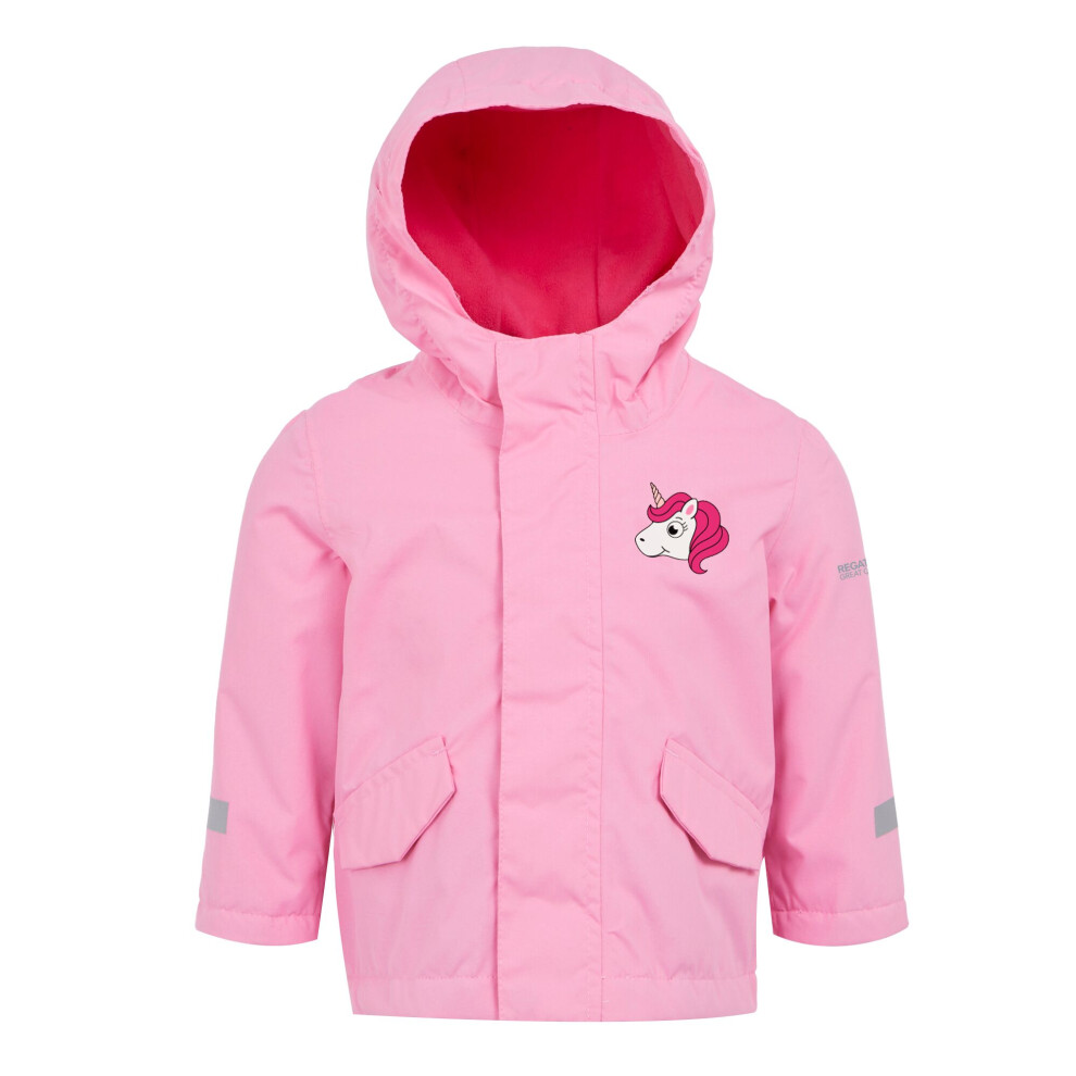 (18-24 Months, Sweet Pink) Regatta Childrens/Kids Luna The Unicorn Waterproof Jacket