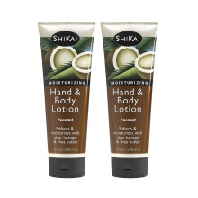 ShiKai Coconut hand- en bodylotion (8oz-pakket van 2) | Dagelijkse vochtinbrengende huidverzorging voor droge en gebarsten handen | Met Alo?Vera en V