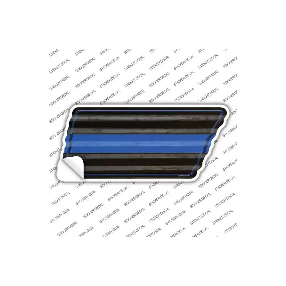 Smart Blonde Tn-276S-Xl Thin Line Novelty Corrugated Tennessee Shape Sticker Decal - Extra Large Blue 792636471810