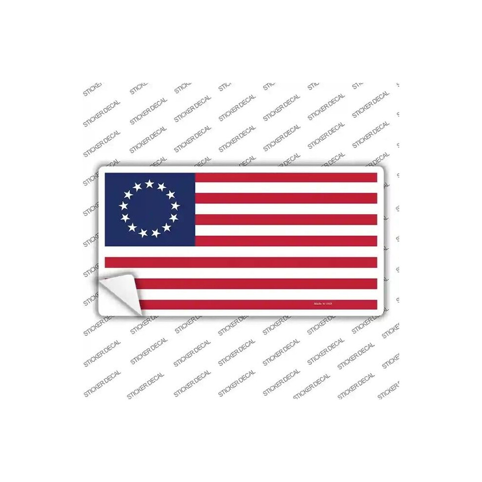 Smart Blonde Lp-12487S-S Betsy Ross American Flag Novelty Sticker Decal - Small 792636485527