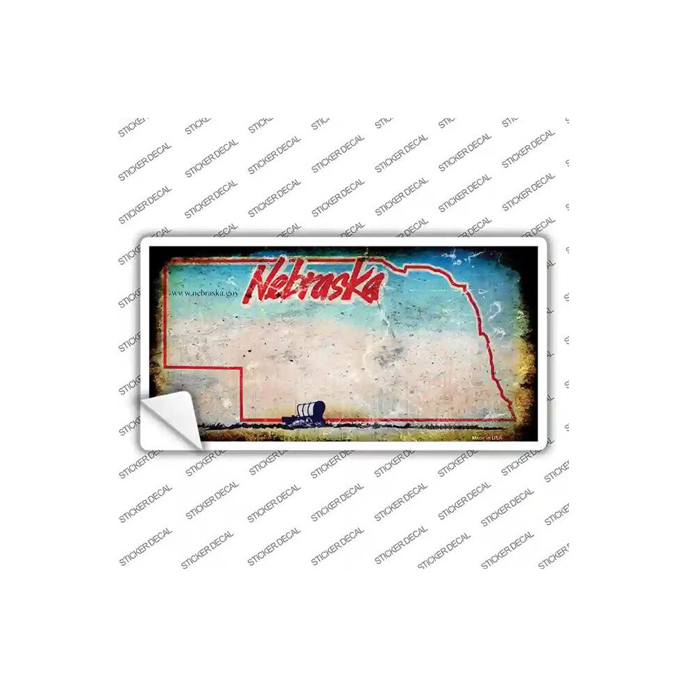 Smart Blonde Lp-8144S-L Nebraska State Rusty Novelty Sticker Decal - Large 792636485992