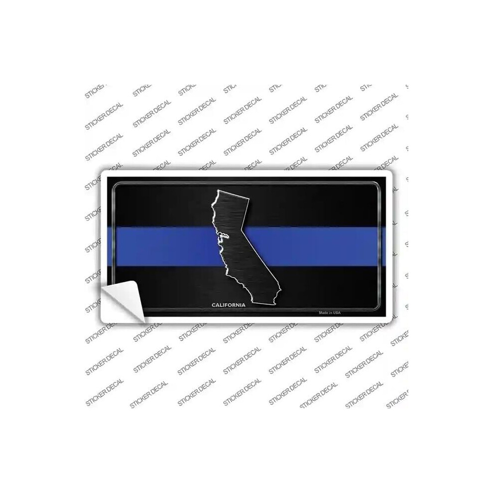 Smart Blonde Lp-8887S-S California Thin Line Novelty Sticker Decal - Small Blue 792636486395