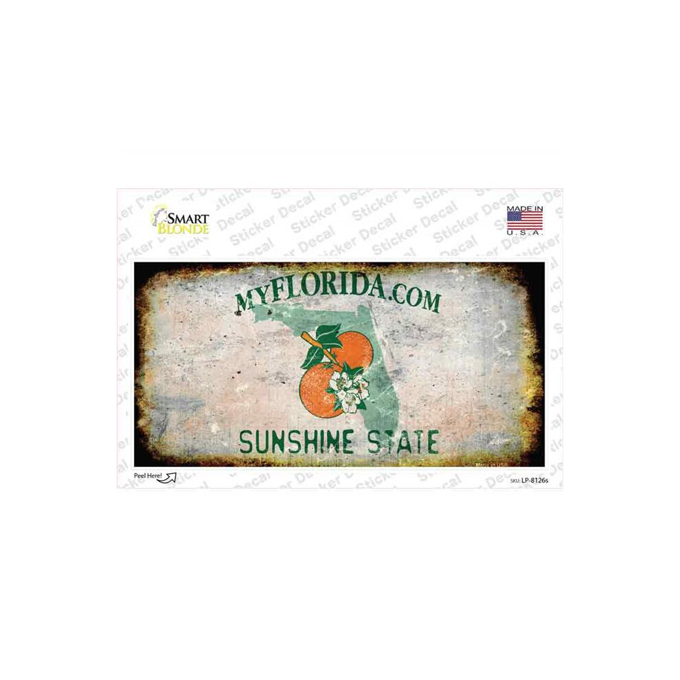 Smart Blonde Lp-8126S-M Florida State Rusty Novelty Sticker Decal - Medium 792636485909