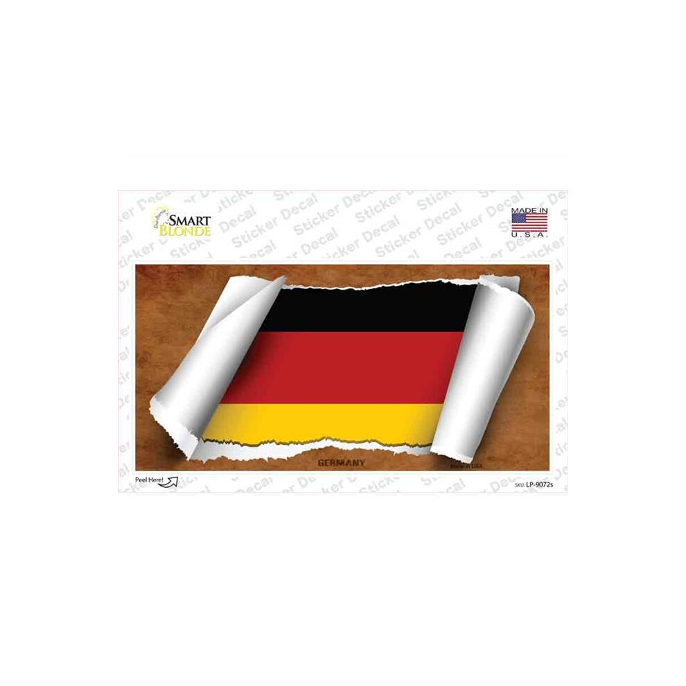 Smart Blonde Lp-9072S-M Germany Flag Scroll Novelty Sticker Decal - Medium 792636487101
