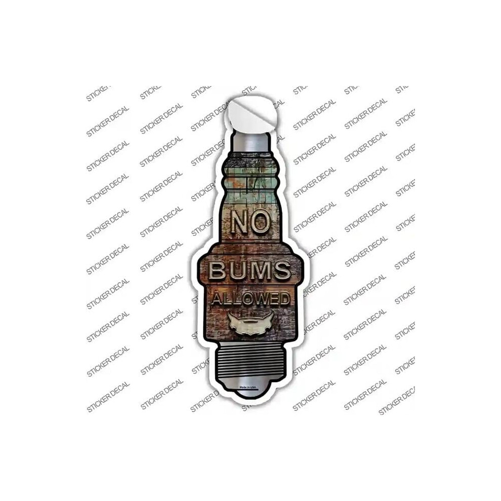 Photos - Other Electrical Equipment Smart Blonde J-048s-L No Bums Allowed Novelty Spark Plug Sticker Decal - Large