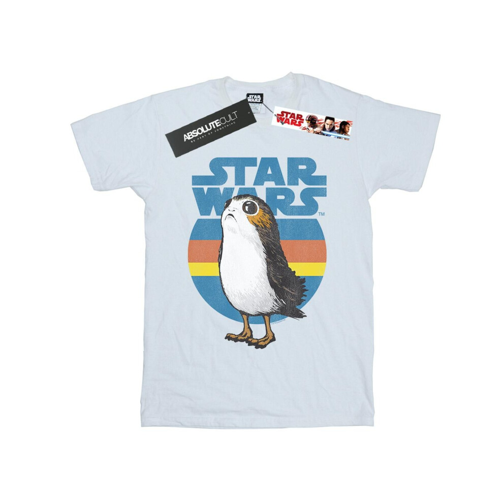 (XL, White) Star Wars Womens/Ladies The Last Jedi Porg Cotton Boyfriend T-Shirt