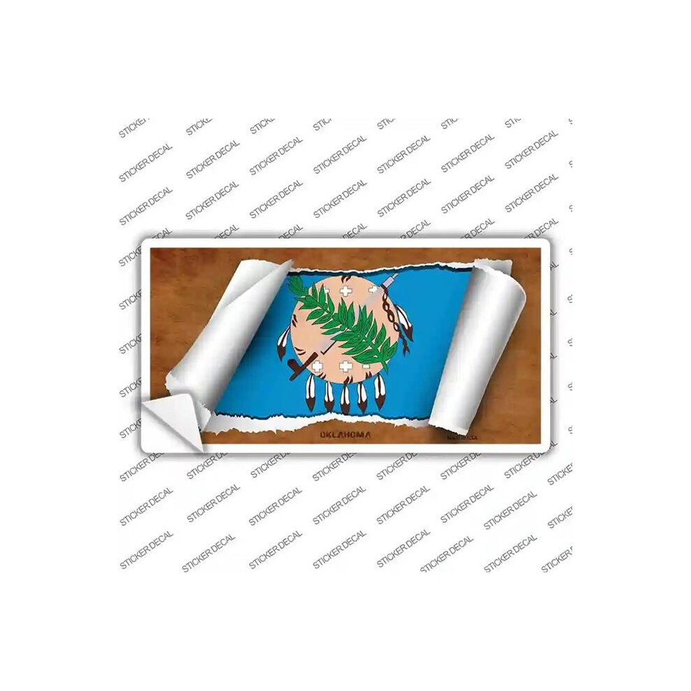 Smart Blonde Lp-9042S-Xl Oklahoma Flag Scroll Novelty Sticker Decal - Extra Large 792636486968