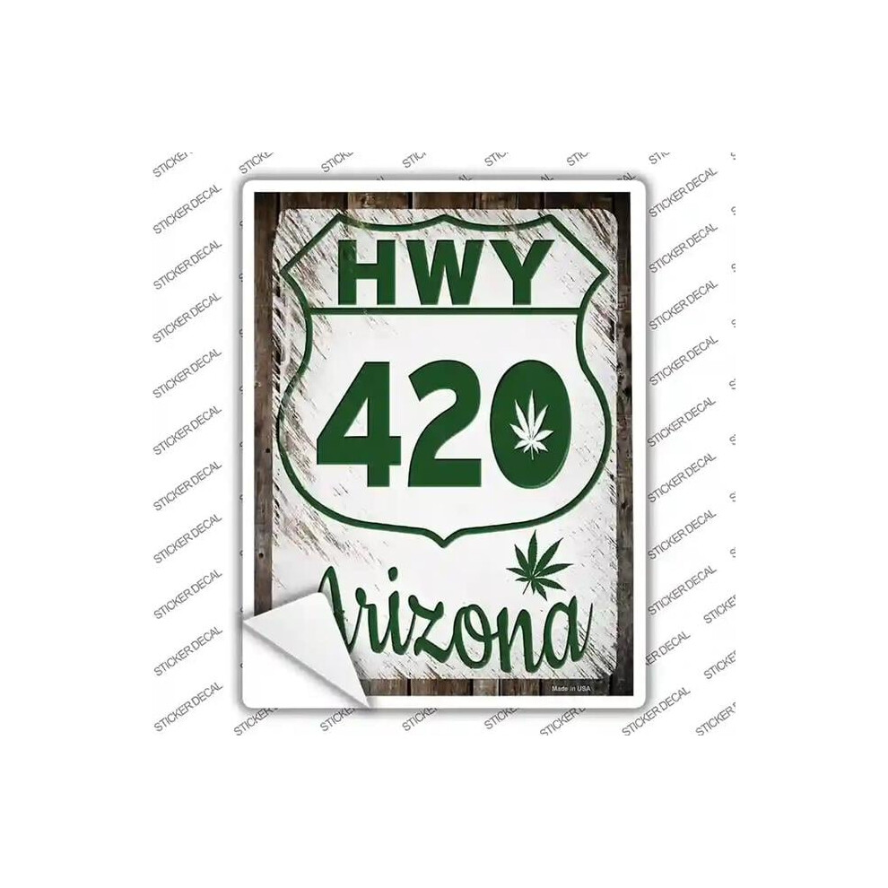 Photos - Other Electrical Equipment Smart Blonde P-3258s-S HWY 420 Arizona Novelty Rectangle Sticker Decal - Small