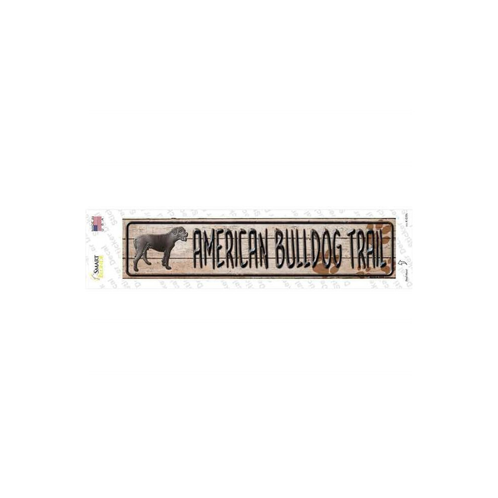 Smart Blonde K-039S-M American Bulldog Trail Novelty Narrow Sticker Decal - Medium 792636490583
