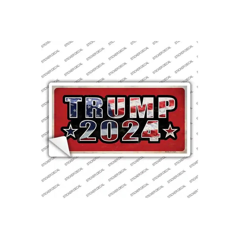 Smart Blonde Lp-12531S-L Trump 2024 Flag Novelty Sticker Decal - Large 792636493201