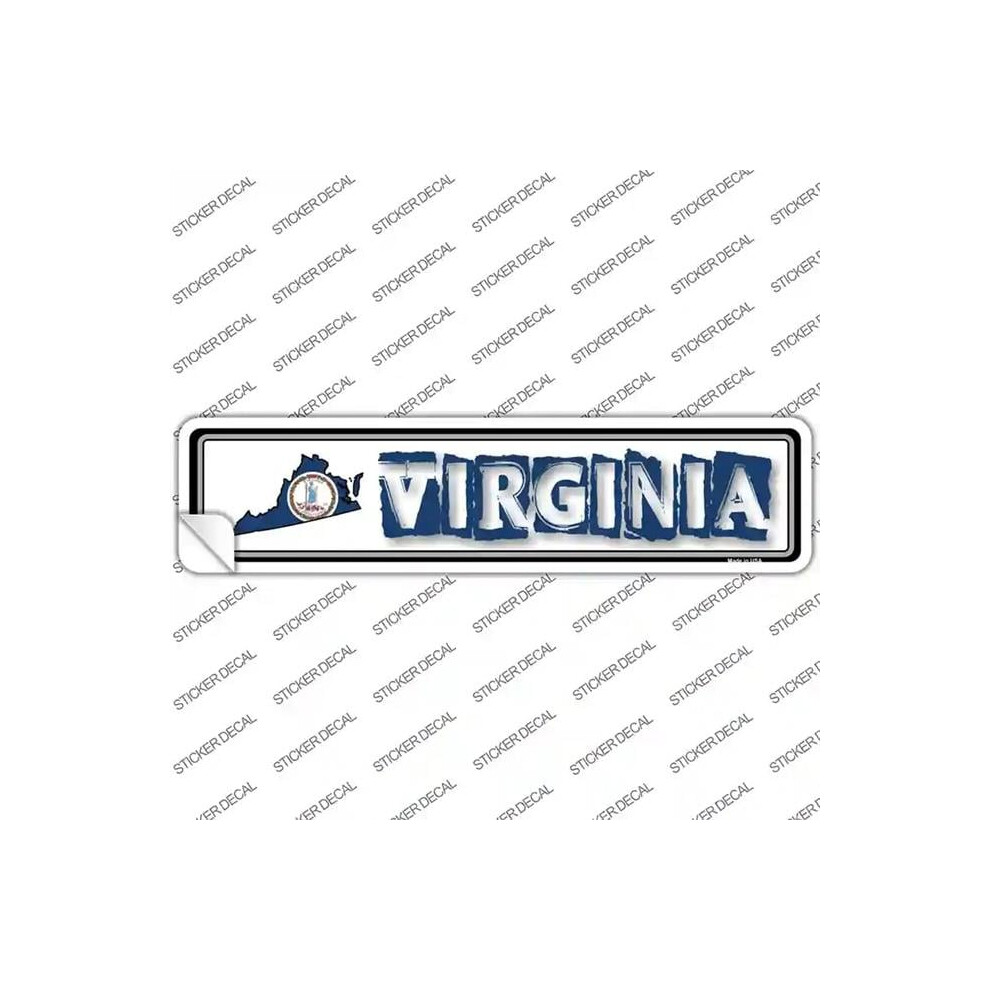 Smart Blonde K-345S-L Virginia Outline Novelty Narrow Sticker Decal - Large 792636491689