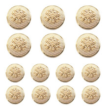 YaHoGa 14 Stck goldene Blazerknpfe fr Herrenanzge, Blazer, Sportmntel, 20 mm 15 mm, Metallschaft, Anzugknpfe-Set zum Nhen von Mnteln, Anzgen