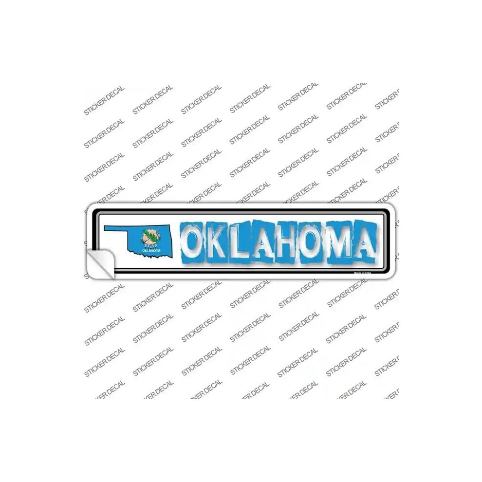 Smart Blonde K-335S-L Oklahoma Outline Novelty Narrow Sticker Decal - Large 792636491801
