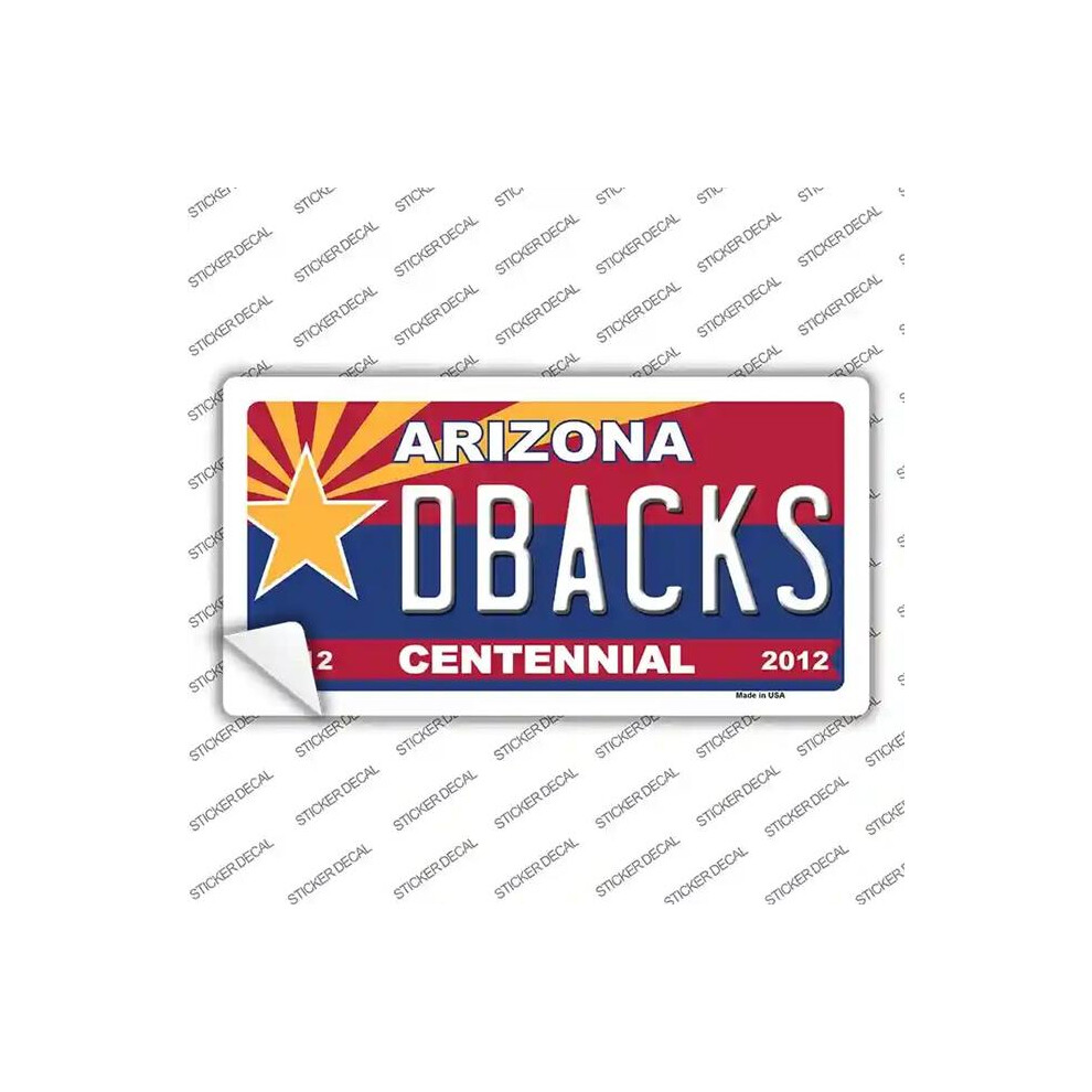 Smart Blonde Lp-1818S-S Arizona Centennial Dbacks Novelty Sticker Decal - Small 792636495908