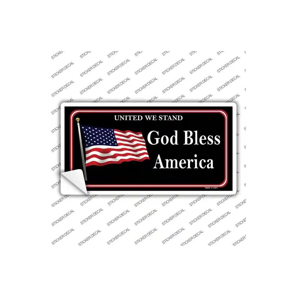 Smart Blonde Lp-138S-S United We Stand God Bless America Novelty Sticker Decal - Small 792636495656