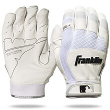 Franklin Sports 20965F5 Shok-Sorb x luvas de rebatidas brancas/brancas adultas x-grande