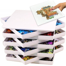 PUZZLE EZ 8 Δίσκοι Ταξινόμησης Πάζλ με Καπάκι 8" x 8" και Κάρτα Μεταφοράς