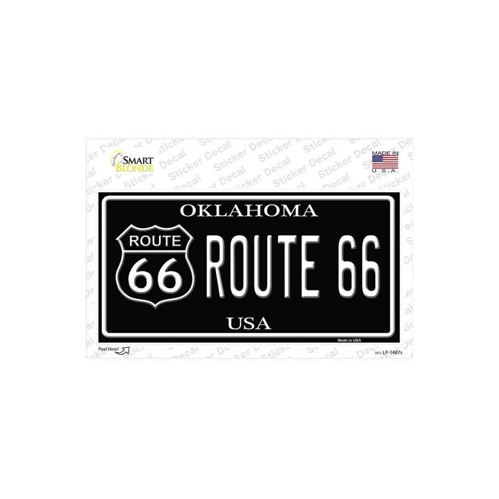 Smart Blonde Lp-1487S-M Route 66 Oklahoma Novelty Sticker Decal - Medium Black 792636496288