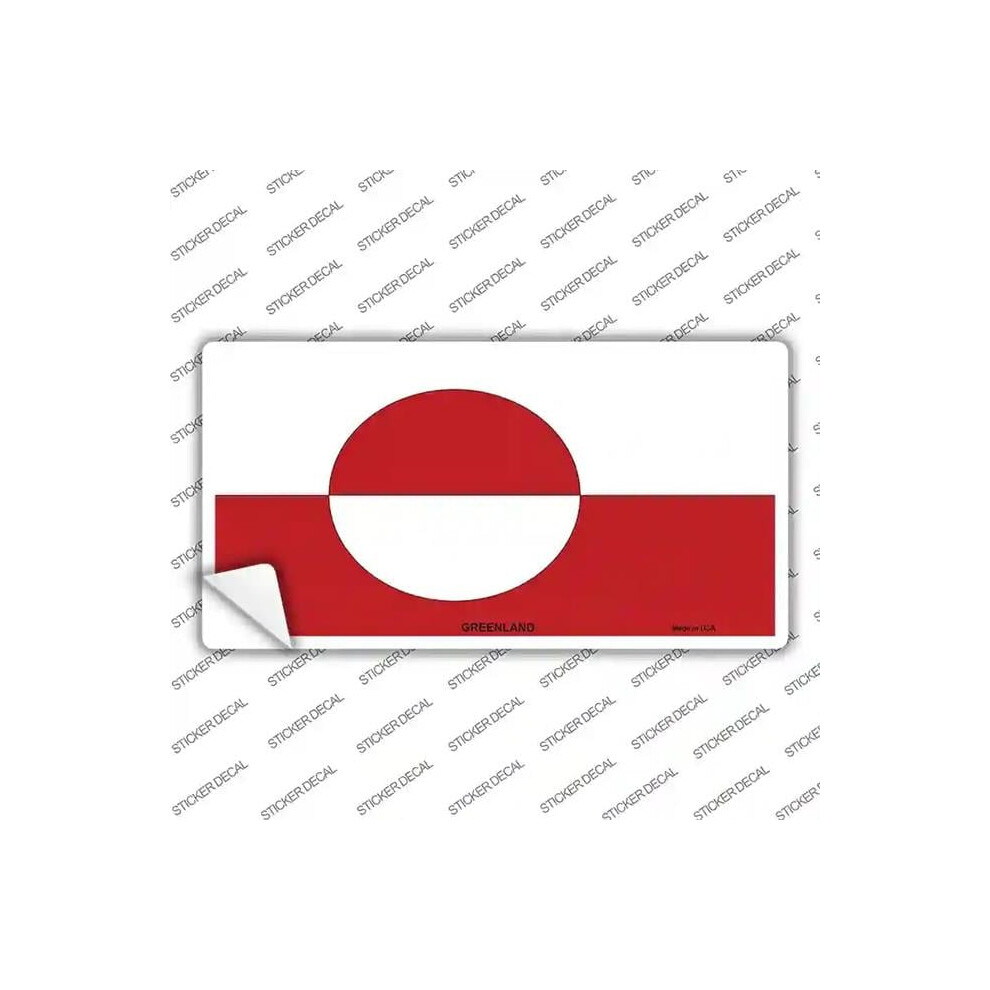 Smart Blonde Lp-4020S-L Greenland Flag Novelty Sticker Decal - Large 792636497605