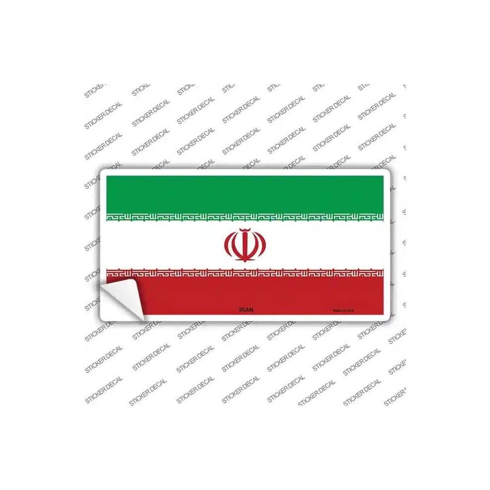 Smart Blonde Lp-4034S-L Iran Flag Novelty Sticker Decal - Large 792636497636