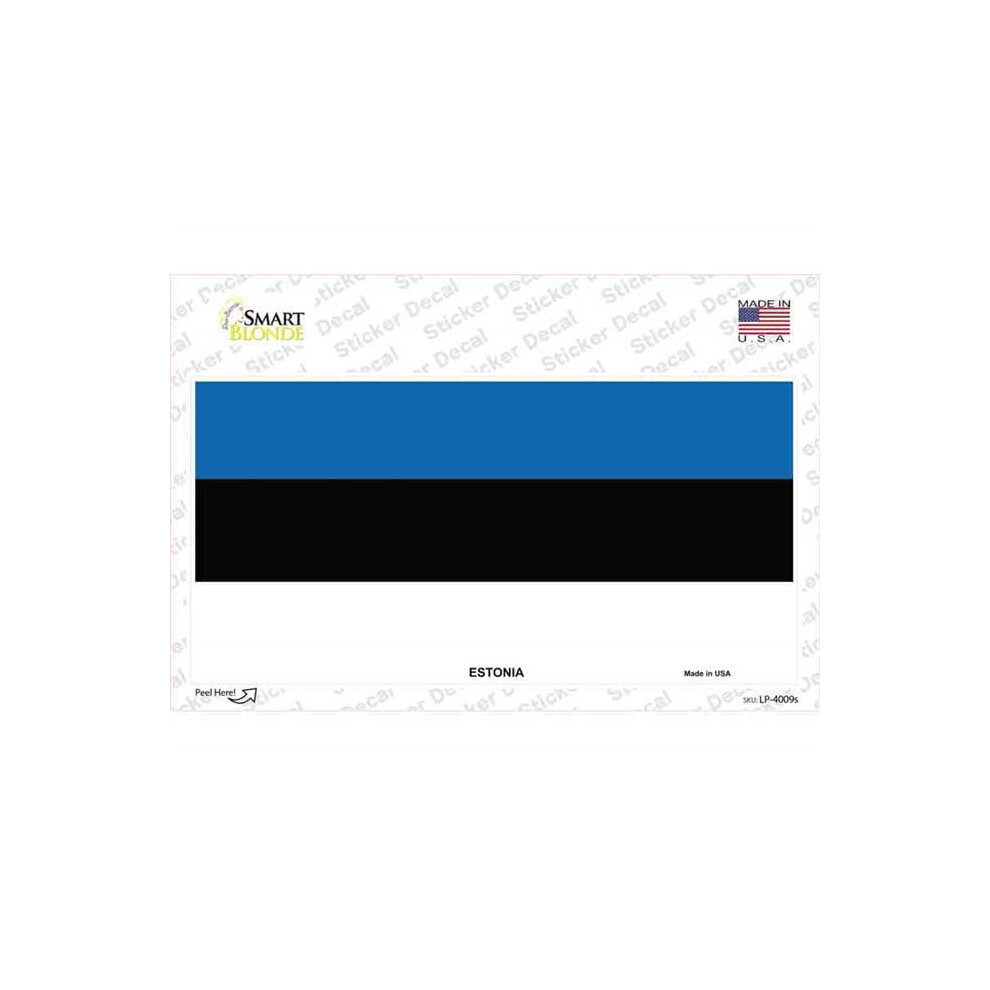 Smart Blonde Lp-4009S-M Estonia Flag Novelty Sticker Decal - Medium 792636497506