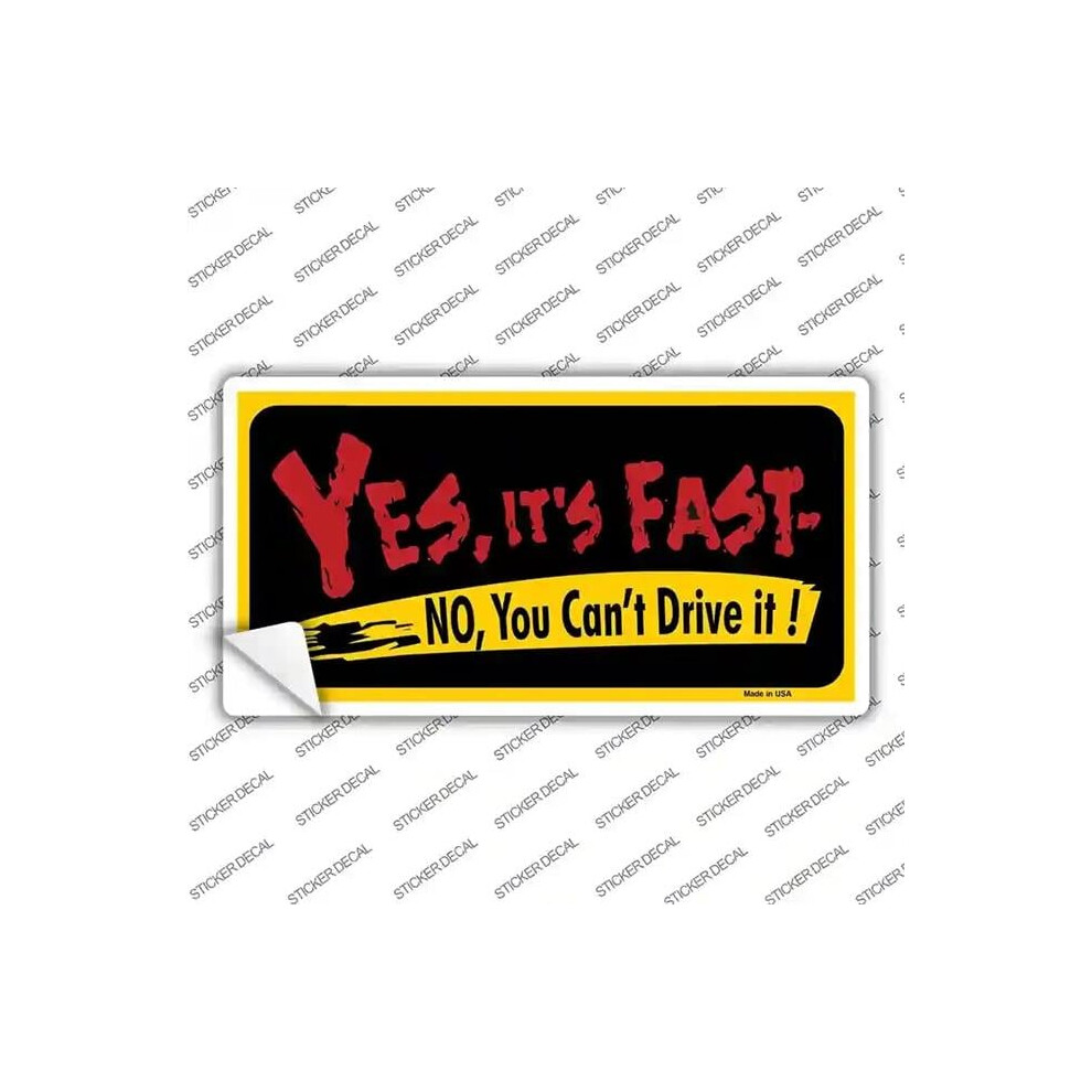 Smart Blonde Lp-433S-S Yes Its Fast Novelty Sticker Decal - Small 792636498237