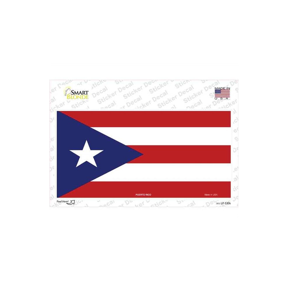 Smart Blonde Lp-530S-M Puerto Rico Flag Novelty Sticker Decal - Medium 792636498626